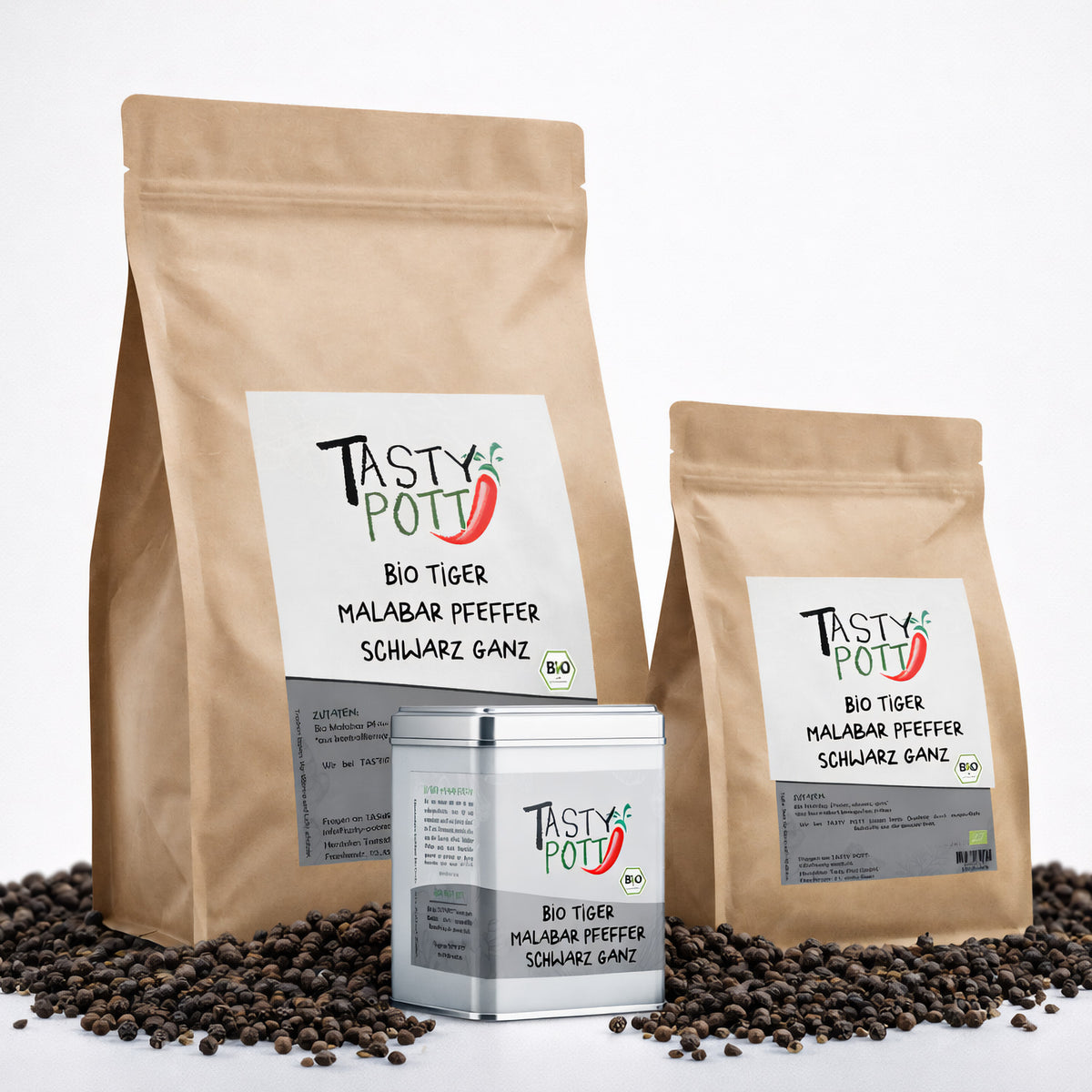 Tasty Pott Bio Malabar Pfeffer ganz - im Beutel
