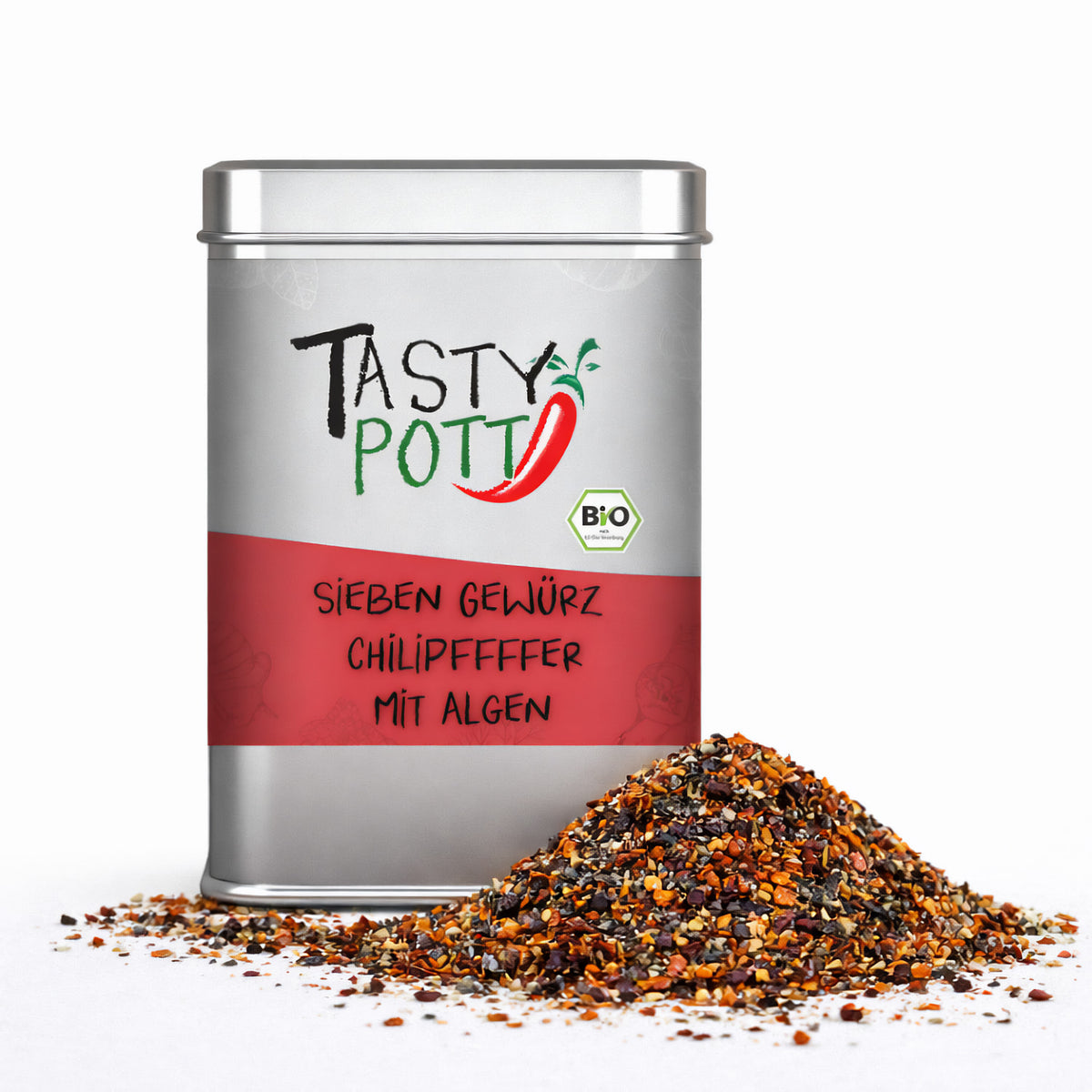 Tasty Pott Scharfer 7 Gewürze Chilipfeffer mit Algen - im Beutel