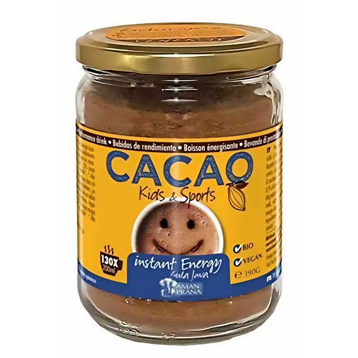 AmanPrana Gula Java, Cacao Kids & Sports, 390g