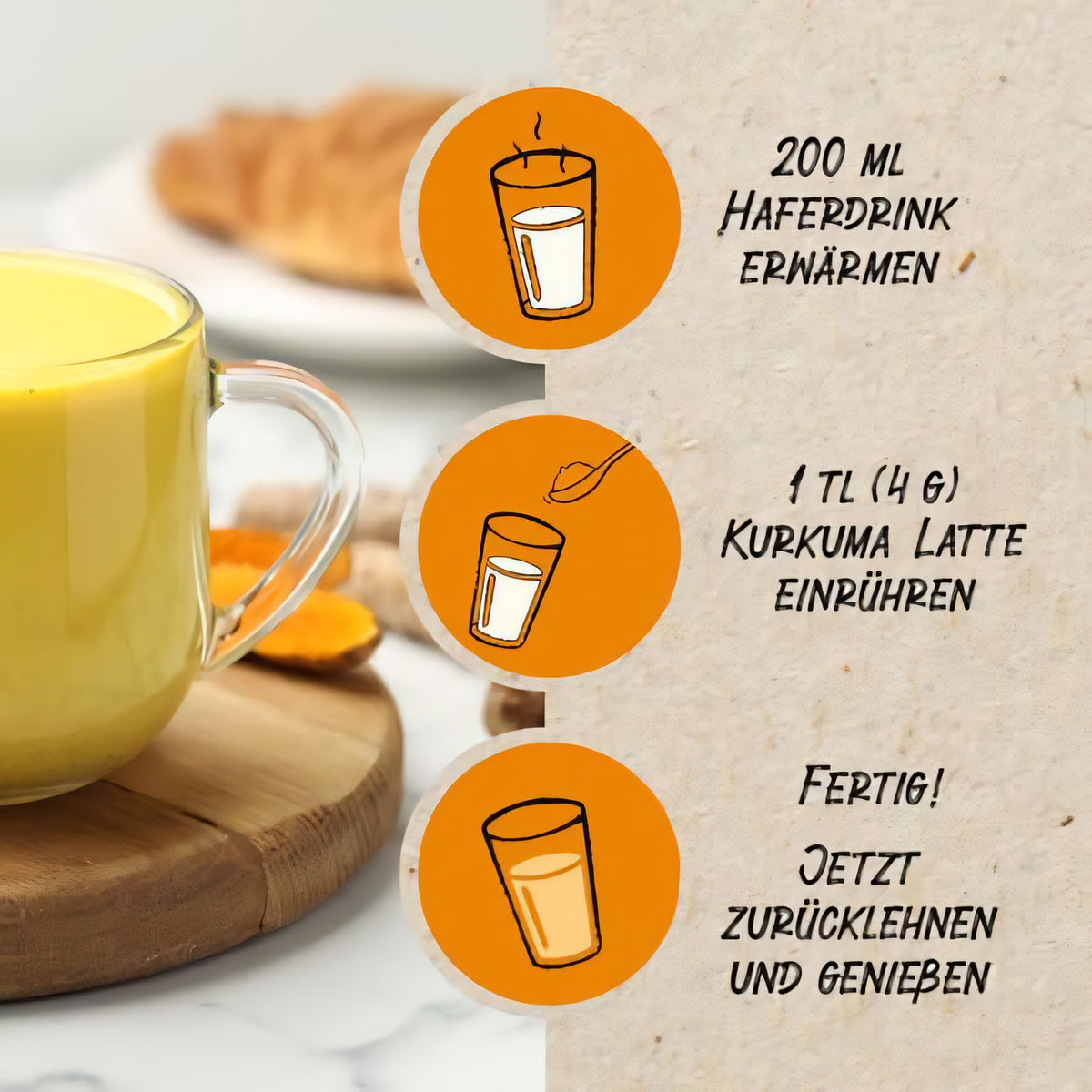 borchers Kurkuma Latte - Goldene Milch-Mischung | 80g | Bio- Qualität | von Natur aus vegan | DE-ÖKO-006 — Abbildung 5