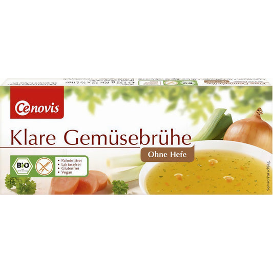 Cenovis - Klare Gemüsebrühe hefefrei 12 Würfel - 132 g - 12er Pack