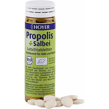 Hoyer Propolis & Salbei Lutschtabletten Bio, 60 Tabs(30 g) 1er