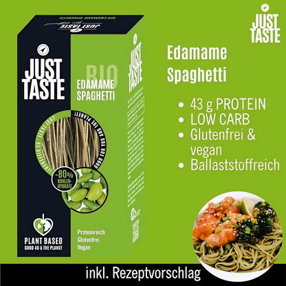 JUST TASTE – Bunte Nudel Vielfalt - Die neue BIO Gemüse Pasta – 6er Pack á 250g (1x Edamame, 1x Kichererbse, 1x Black Bean, 1x Lila Süßkartoffel, 1x Süßkartoffel mit Kurkuma, 1x Weisse Süßkartoffel) — Abbildung 4