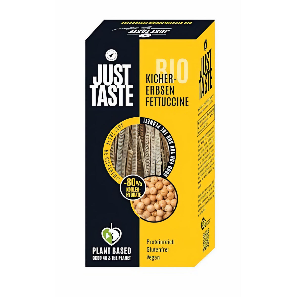 JUST TASTE - 3 BIO Superfood Bohnen Pasta Sorten - 6er Pack á 250g (2 x Edamame, 2x Kichererbse, 2x Black Beans) — Abbildung 6