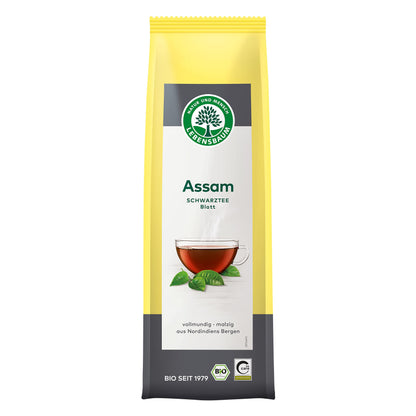 LEBENSBAUM Assam Schwarztee ganzes Blatt, lose, Bio mit vollmundig-malzigem Geschmack, Schwarztee Teeblätter, 100% natürlicher Genuss, 100 g — Abbildung 2