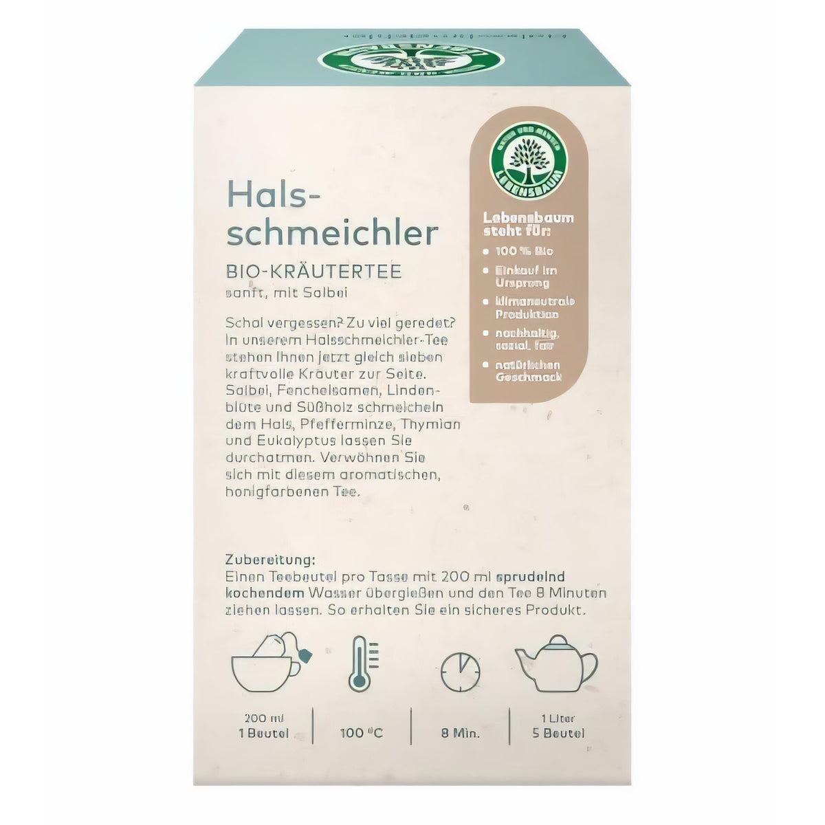 Lebensbaum Halsschmeichler Kräutertee 40 g — Abbildung 2