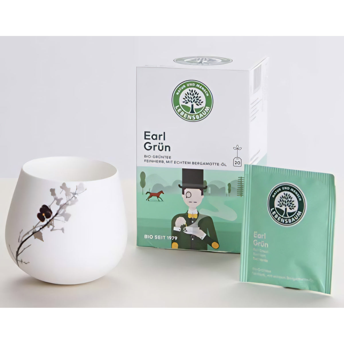 Lebensbaum Grüntee Earl Grün, Bio Grüntee, aromatischer Grüner Tee mit Bergamotte und Zitronen-Aroma, 20 Teebeutel, 30g — Abbildung 2