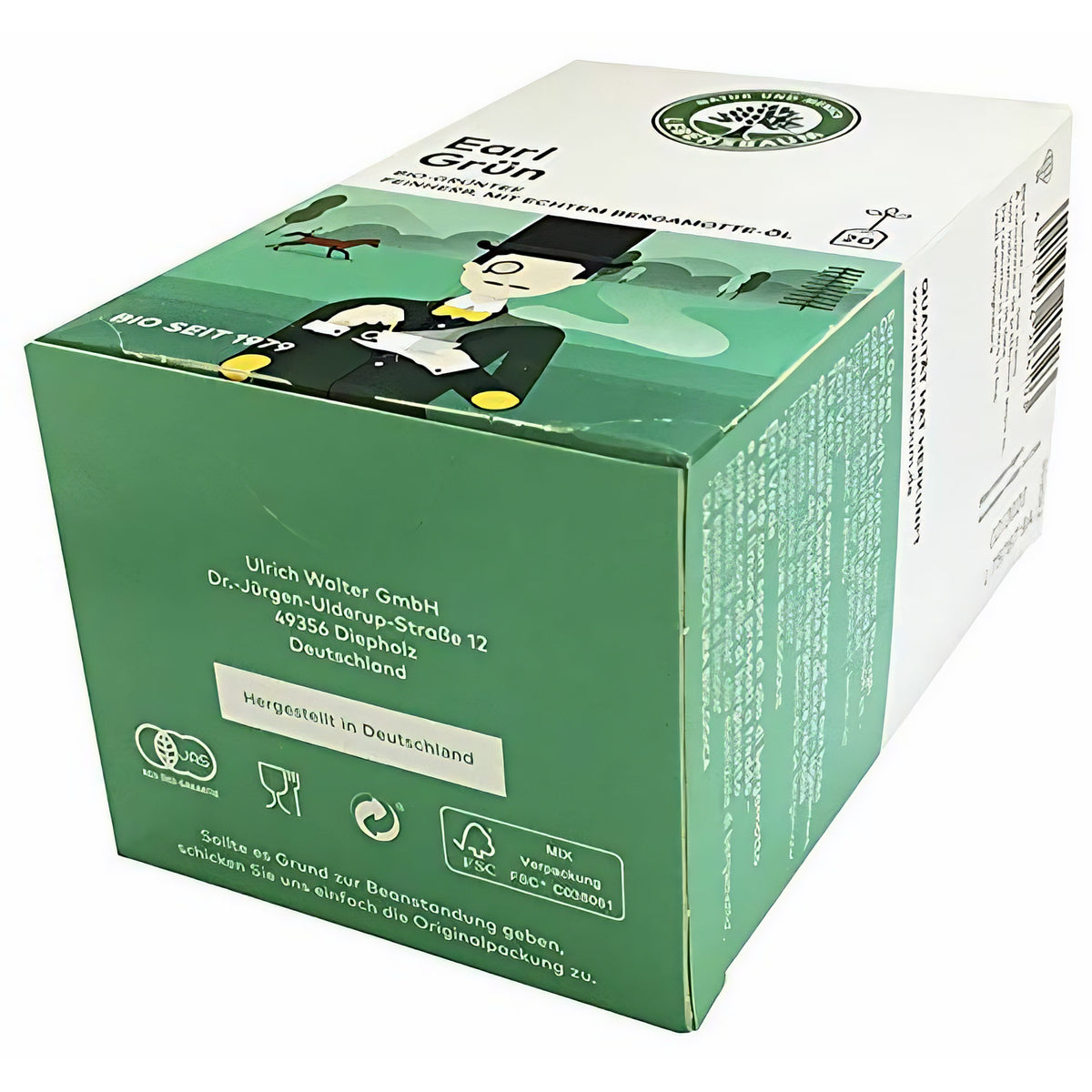 Lebensbaum Grüntee Earl Grün, Bio Grüntee, aromatischer Grüner Tee mit Bergamotte und Zitronen-Aroma, 20 Teebeutel, 30g — Abbildung 6