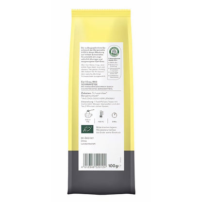 LEBENSBAUM Schwarztee Earl Grey Mild, milder Bio-Schwarztee, aromatischer Schwarzer Tee mit feinem Bergamotte- und Zitronen-Aroma, loser Tee, 100g — Abbildung 2
