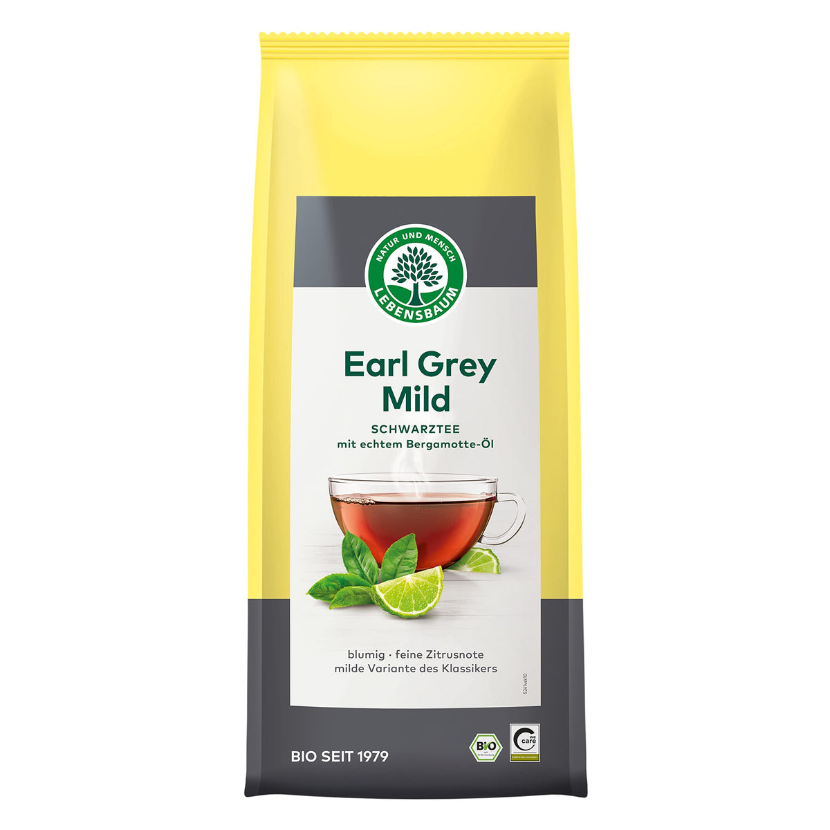 LEBENSBAUM Schwarztee Earl Grey Mild, milder Bio-Schwarztee, aromatischer Schwarzer Tee mit feinem Bergamotte- und Zitronen-Aroma, loser Tee, 100g — Abbildung 5