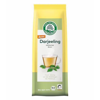 LEBENSBAUM Darjeeling Ambootia ganzes Blatt, demeter-Grüntee von den Südhängen des Himalaya, frisch-blumiger Geschmack, lose, 50 g