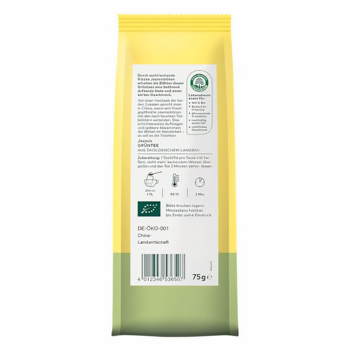 LEBENSBAUM Grüntee Jasmin Blatt, Bio-Grüntee mit duftiger Note, zarter Geschmack, reiner Jasmin-Tee, 75 g — Abbildung 2