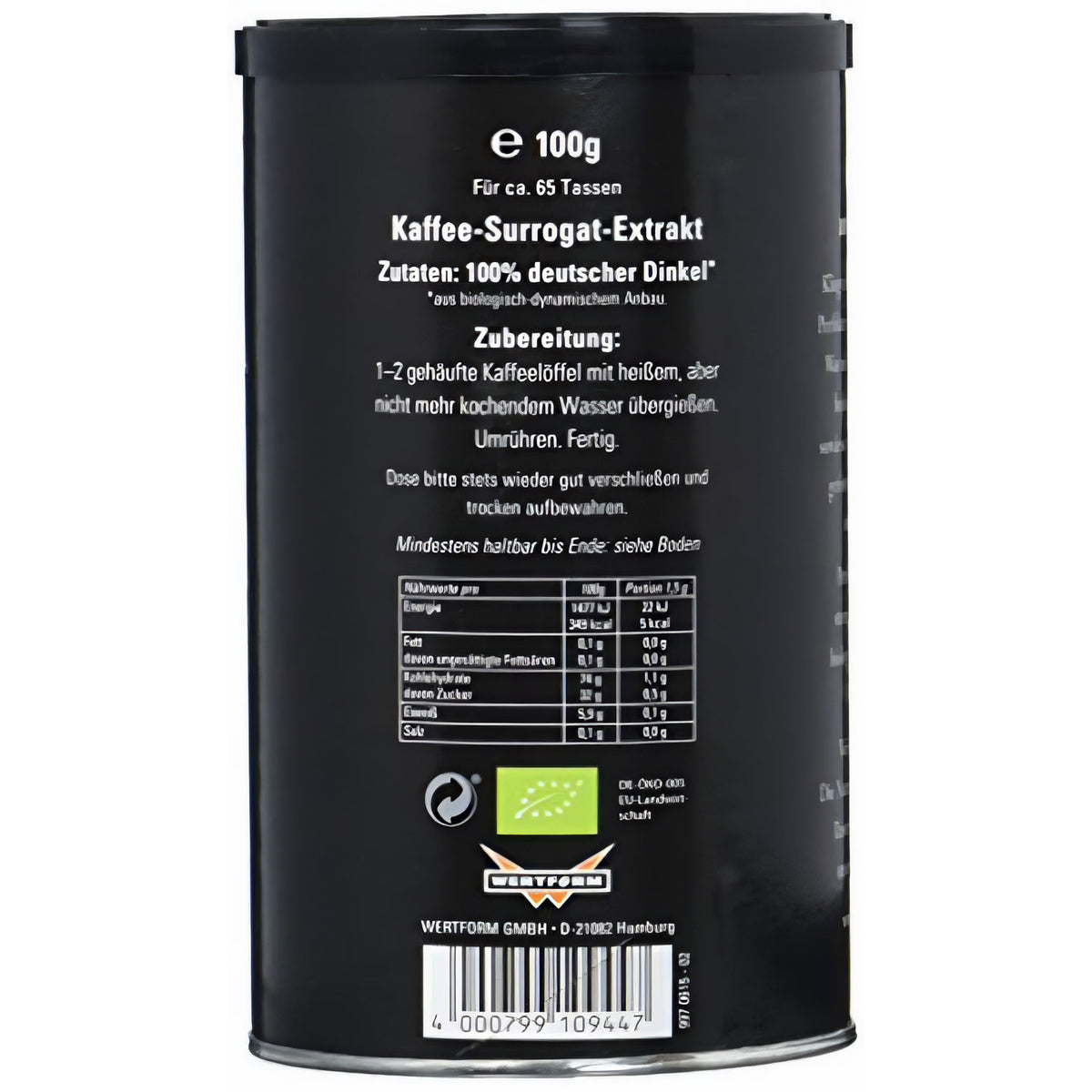 Mount Hagen Demeter Dinkelkaffee, OHNE Koffein, löslich, 100g, — Abbildung 2