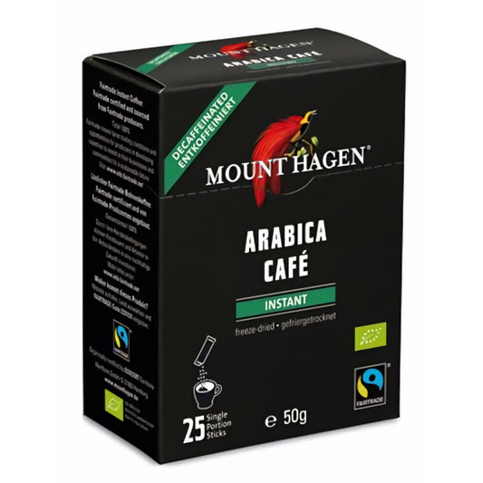 Mount Hagen bio & fair Arabica Kaffee, decaf Instant, 25x2g