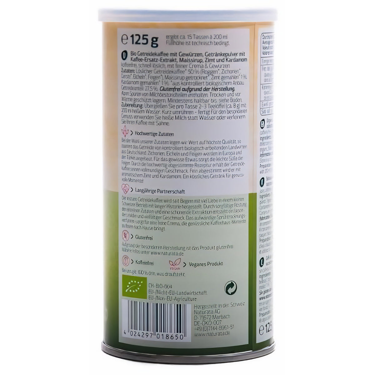 Naturata Bio Getreidekaffee Zimt & Kardamom instant Dose 125 g — Abbildung 3