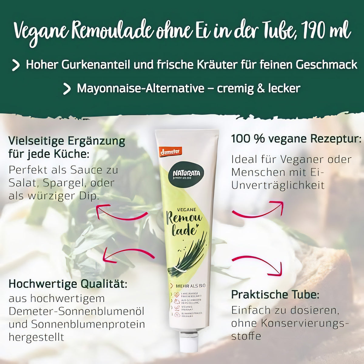 Naturata Bio Remoulade - Vegan - in der Tube - 190ml — Abbildung 2