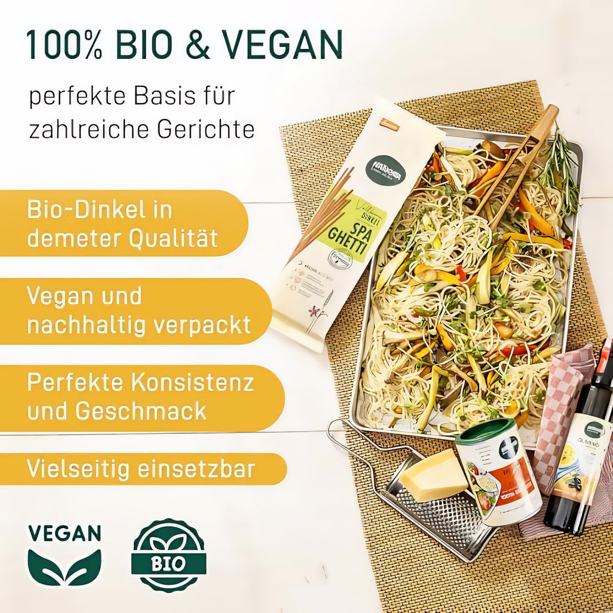Naturata Demeter Dinkel-Vollkorn-Spaghetti - 500g — Abbildung 2