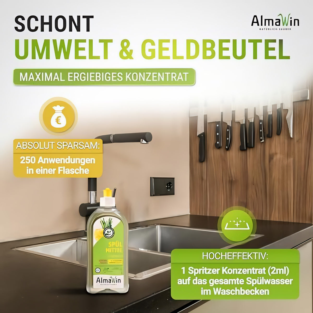 AlmaWin Spülmittel Zitronengras — Abbildung 3