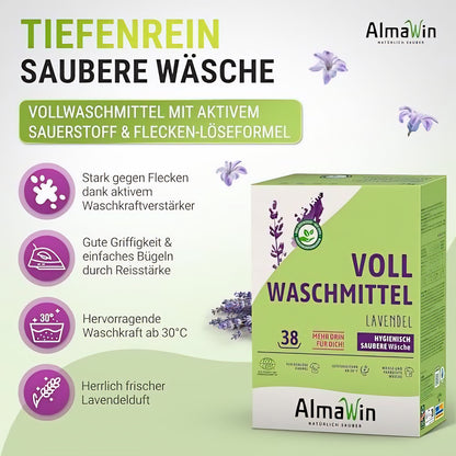 AlmaWin Vollwaschmittel Pulver Lavendel — Abbildung 4