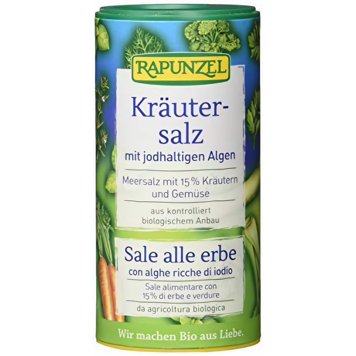 Rapunzel -Bio Kräutersalz jodiert mit 15% Kräutern & Gemüse, 125g  Dose