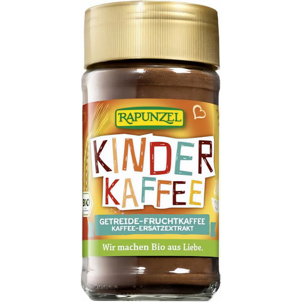Rapunzel Bio Kinderkaffee Instant – Getreide-Fruchtkaffee, 80 g Glas