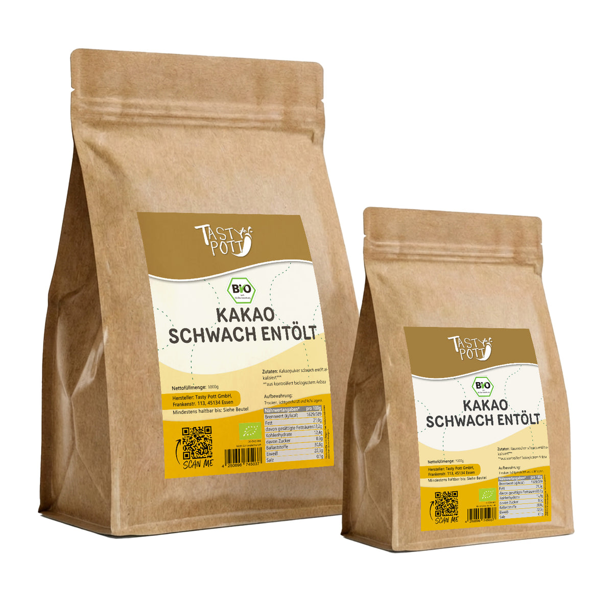 Tasty Pott Bio Kakao schwach entölt - 1kg Beutel — Abbildung 9