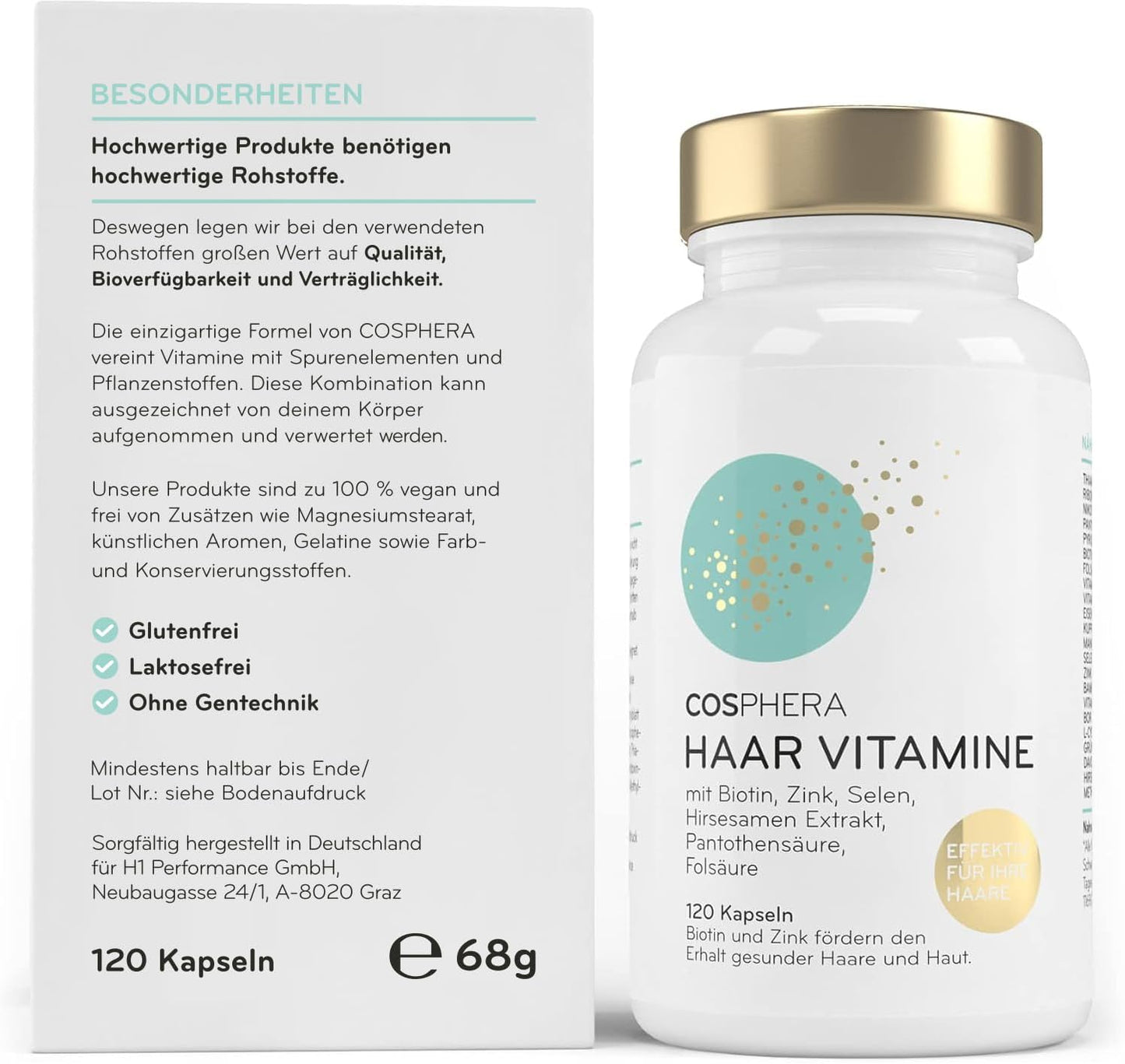 Cosphera Haar Vitamine - 120 Kapseln