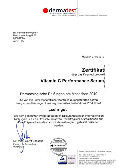 Hochdosiertes Vitamin C Serum von Cosphera in einer 50 ml Flasche, Hautpflege mit antioxidativen Wirkstoffen.
