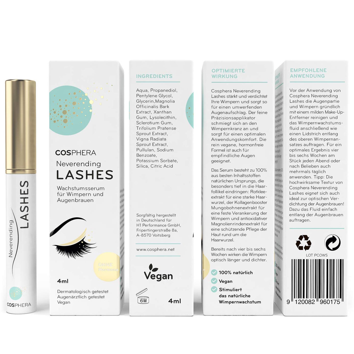 Cosphera - Neverending Lashes - Wimpernserum & Augenbrauenserum 4ml
