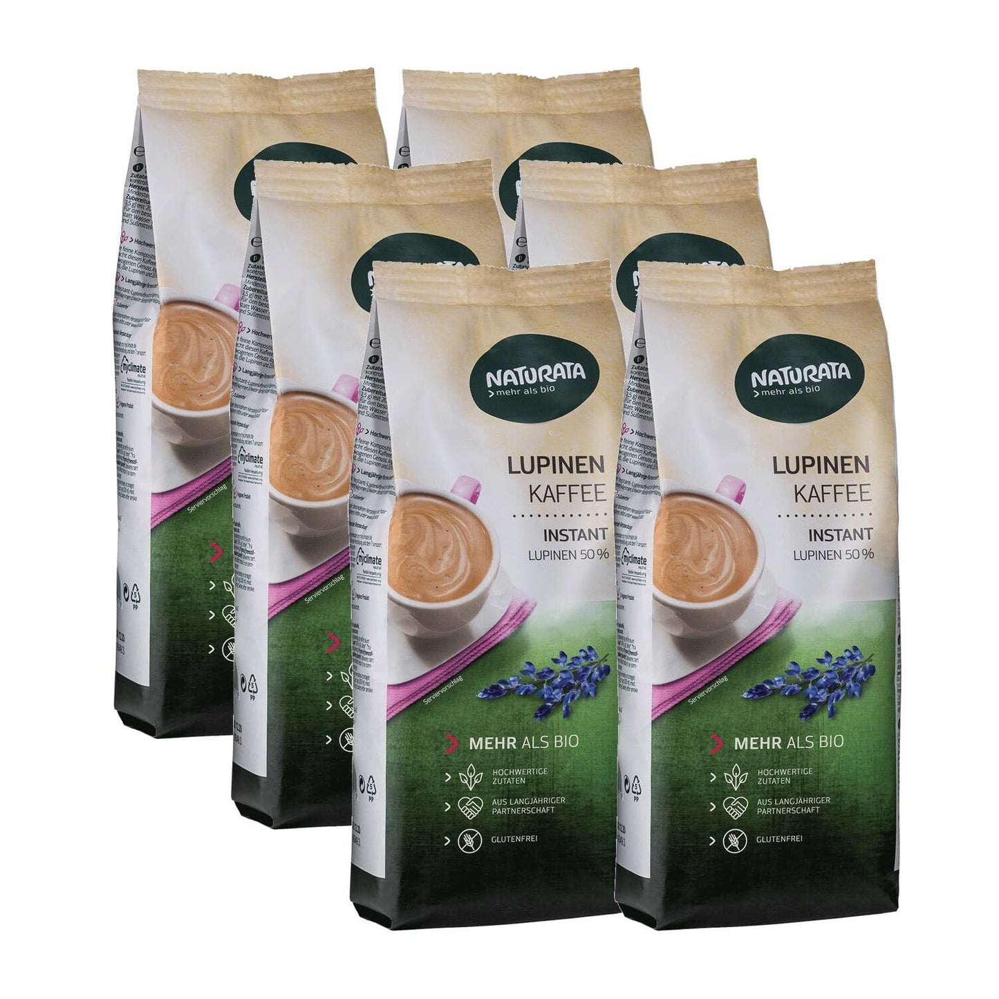 Naturata Lupinenkaffee, instant, Nachfüllbeutel 200g