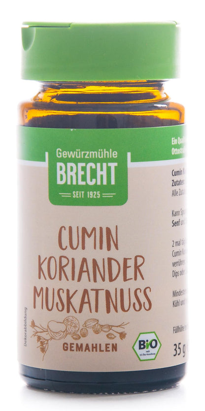 Brecht Cumin Koriander Muskatnuss Glas 40g