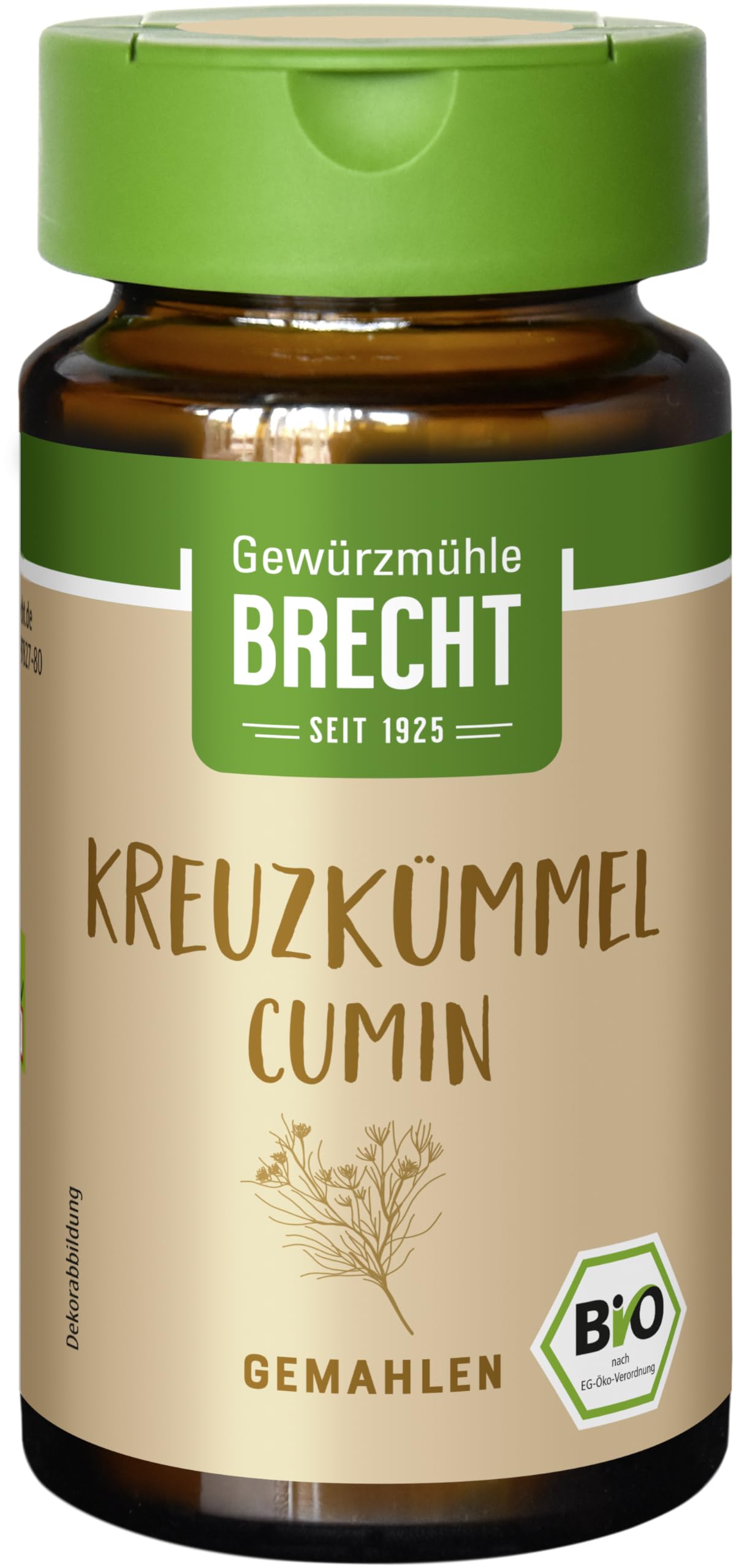 Brecht Cumin gemahlen, für die indische und orientalische Küche, Bio, 35g