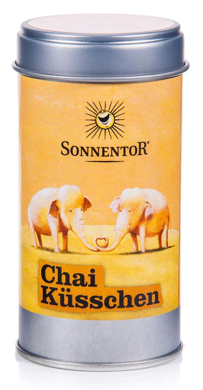 Bio Sonnentor Chai Küsschen Gewürz-Blüten für Frühstück, Streudose, 70 g, mit aromatischen Blumen und Gewürzen.