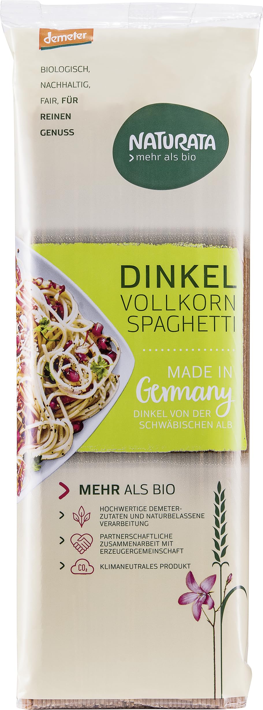 Naturata Demeter Dinkel-Vollkorn-Spaghetti - 500g