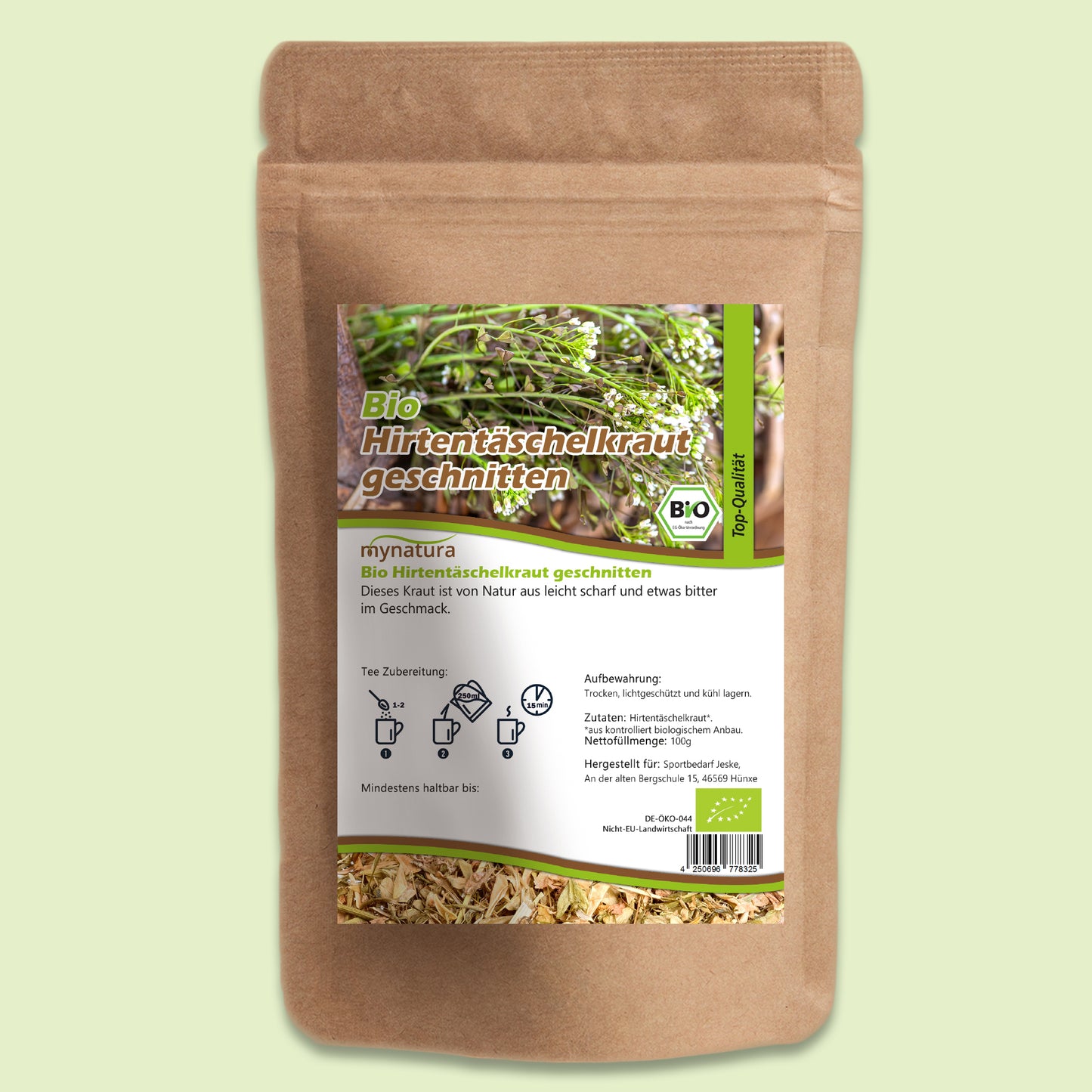 Mynatura Hirtentäschelkraut getrocknet & geschnitten – in verschiedenen Größen