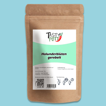 Tasty Pott Gerebelte Holunderblüten – natürlich getrocknet - im Beutel