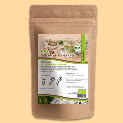 Mynatura Bio Schafgarbenkraut getrocknet und geschnitten – in verschiedenen Größen