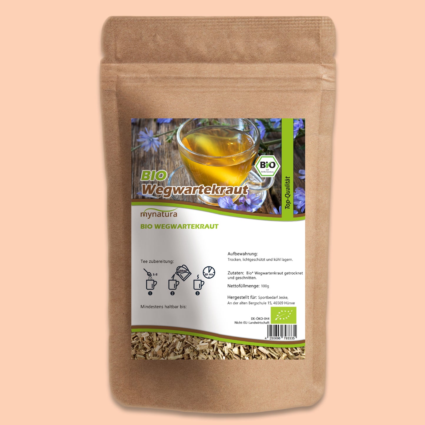 Mynatura Wegwartekraut Bio getrocknet & geschnitten – naturrein – in verschiedenen Größen