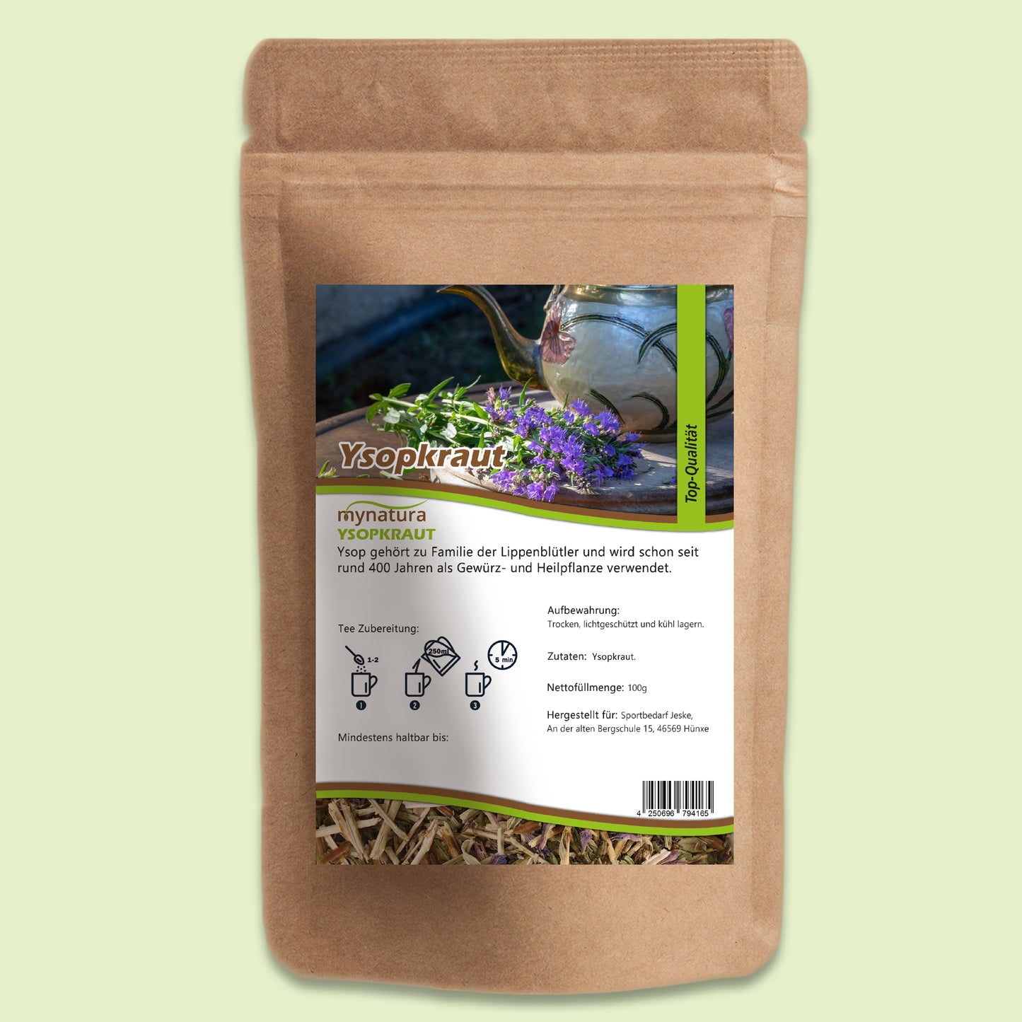 Ysopkraut von Mynatura – Aromatisches Kraut im Beutel – in verschiedenen Größen