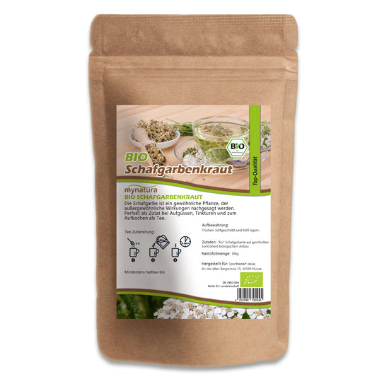 Mynatura Bio Schafgarbenkraut getrocknet und geschnitten – in verschiedenen Größen