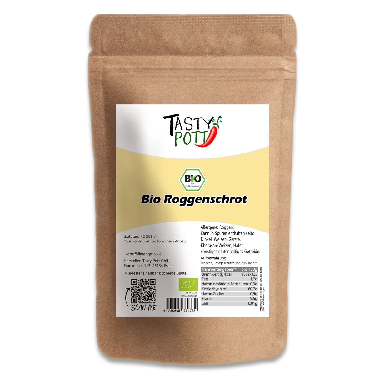 Tasty Pott Bio Roggenschrot - im Beutel