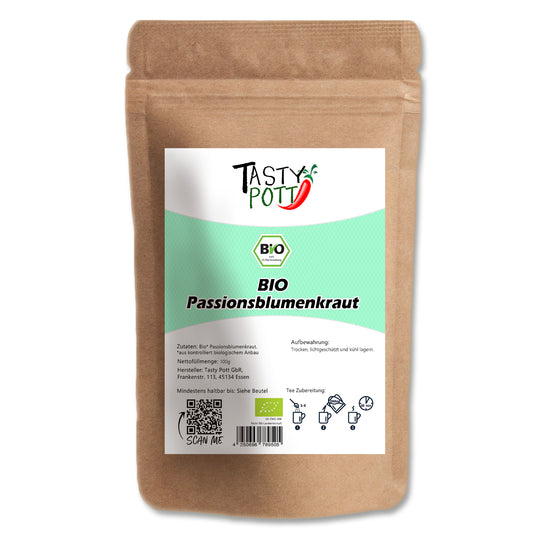 Tasty Pott Bio Passionsblumenkraut geschnitten und getrocknet - im Beutel