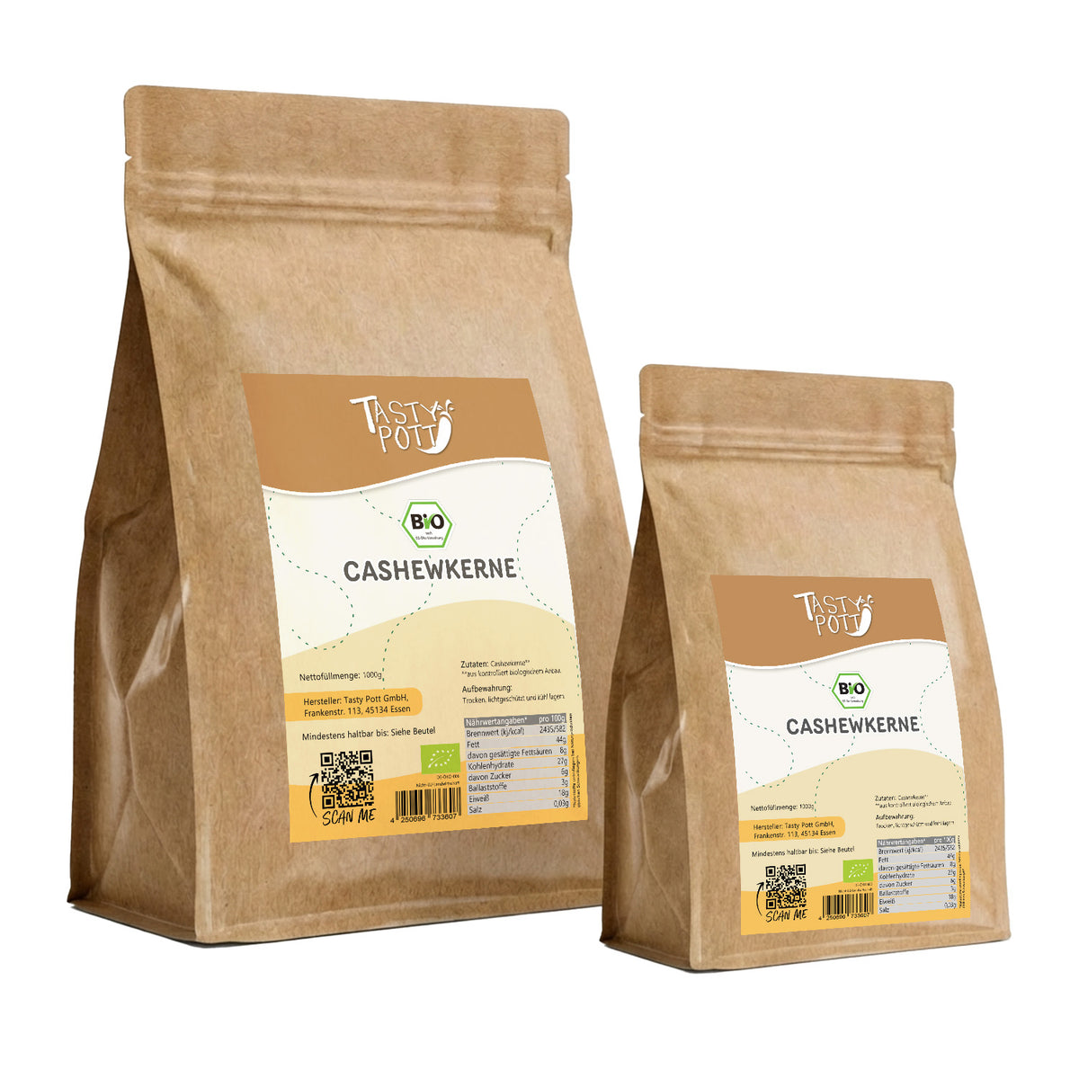 Tasty Pott Bio Cashewkerne, ganz - im Beutel — Abbildung 9