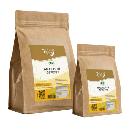 Tasty Pott Bio Amaranth gepufft - im Beutel