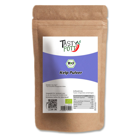Tasty Pott Bio Kelp Pulver - Algen Pulver - im Beutel