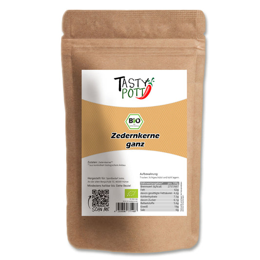 Tasty Pott Bio Zedernkerne ganz - im Beutel