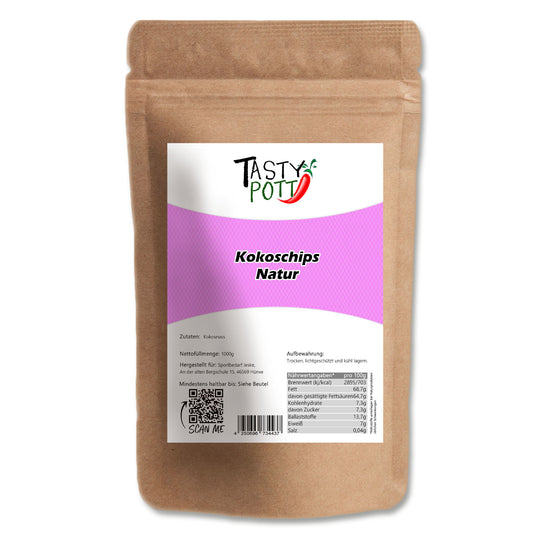 Tasty Pott Kokoschips natur - im Beutel