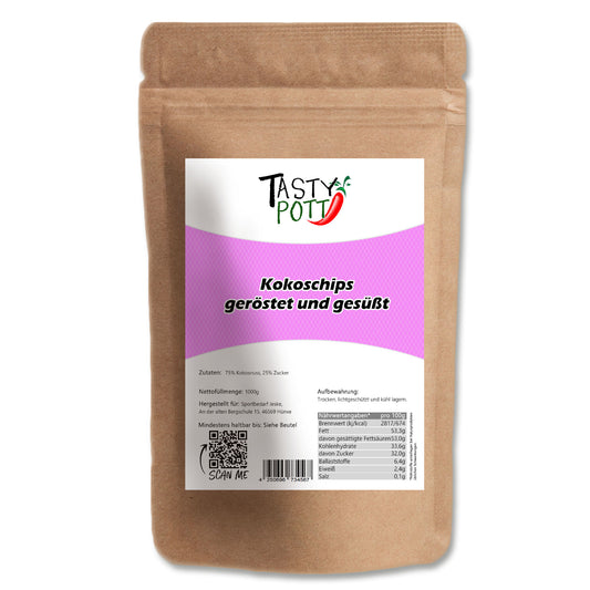 Tasty Pott Kokoschips geröstet & gesüßt - im Beutel