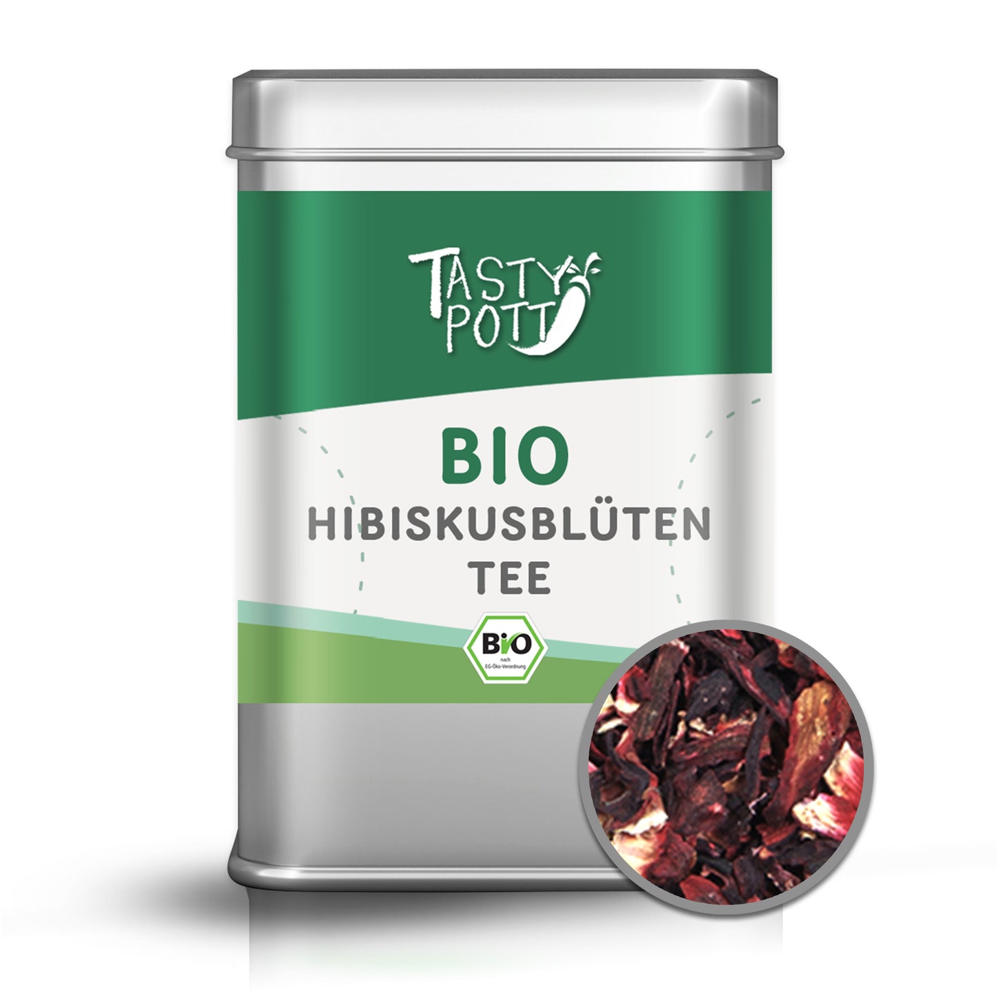 Bio Hibiskusblüten Tee 20g Dose von Tasty Pott