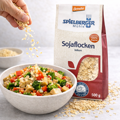 Spielberger Bio Sojaflocken, demeter  500g